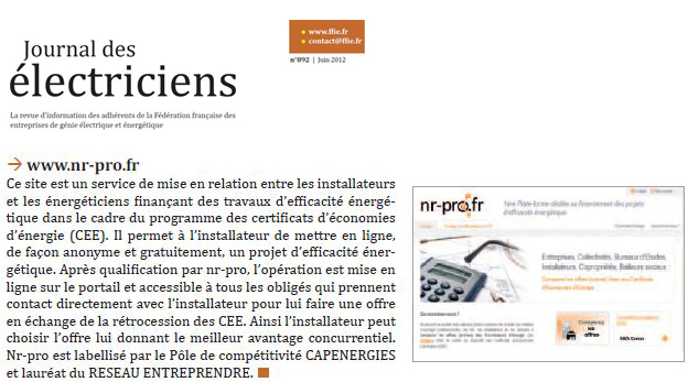 Journal des électriciens (juin  2012)