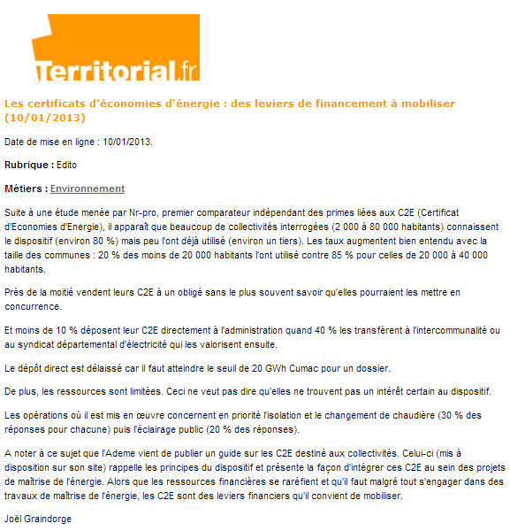 Portail territorial (janvier 2013)