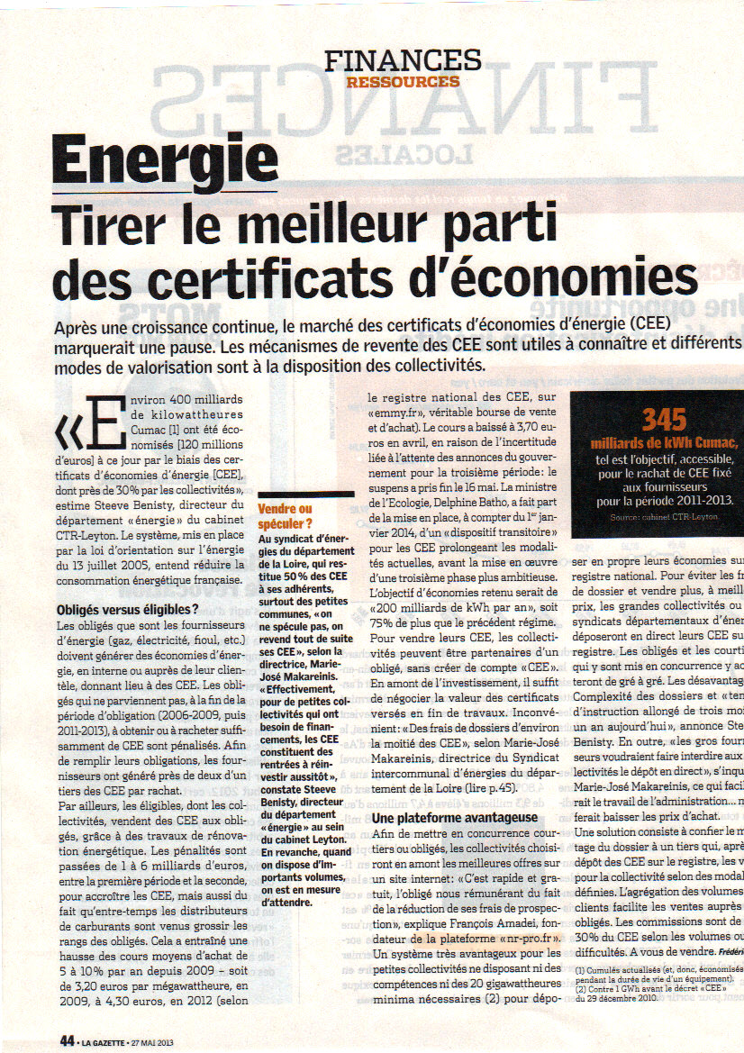 Mai 2013 - La Gazette des communes